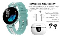 Reloj inteligente TEROS TE-8084G, 1.19" + Audífonos TEROS, TE-8075N